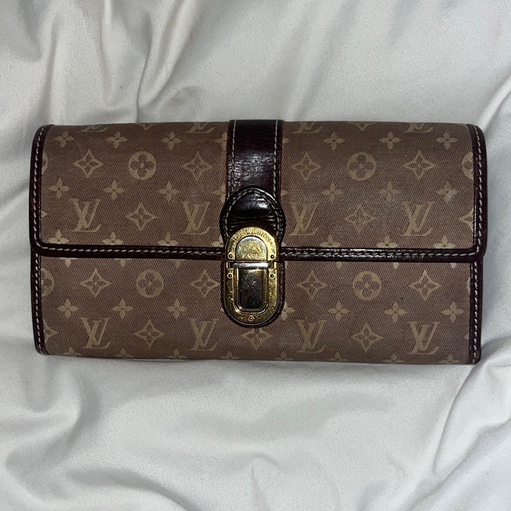 LOUIS VUITTON Sepia Monogram Idylle Sarah Wallet